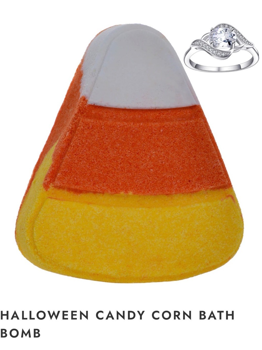 Jackpot candles Halloween - Candy Corn Luxury Bath Bomb - w/mystery ring